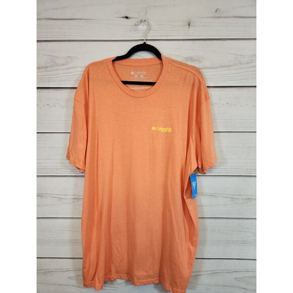 Columbia Sportswear Company Men's Crewneck Orange Short‎ Sleeve T-Shirt Size 2XL - Picture 1 of 6